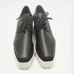 مملوكة مسبقًا Stella McCartney Elyse Size 40 Black Faux Leather Derby
