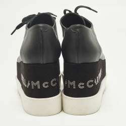 مملوكة مسبقًا Stella McCartney Elyse Size 40 Black Faux Leather Derby