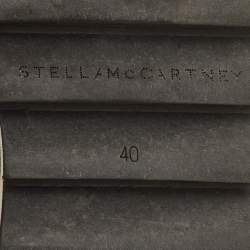 مملوكة مسبقًا حذاء ستيلا مكارتني ديربي منصة مرصع بالنجوم جلد صناعي أسود مقاس 40