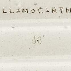 مملوكة مسبقًا صندل ستيلا مكارتني إسفين كانفاس بلاتفورم غايا أسود/بيج مقاس 36