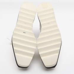 Pre Owned Stella McCartney Elyse Size 36.5 White Perforated Faux Leather Derby