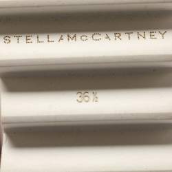 Pre Owned Stella McCartney Elyse Size 36.5 White Perforated Faux Leather Derby