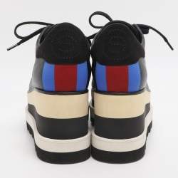 مملوكة مسبقًا حذاء رياضي ستيلا مكارتني إيليز جلد صناعي أسود بنعل سميك مقاس 36