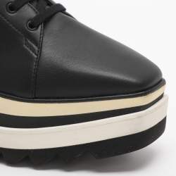 مملوكة مسبقًا حذاء رياضي ستيلا مكارتني إيليز جلد صناعي أسود بنعل سميك مقاس 36