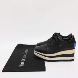 مملوكة مسبقًا حذاء رياضي ستيلا مكارتني إيليز جلد صناعي أسود بنعل سميك مقاس 36