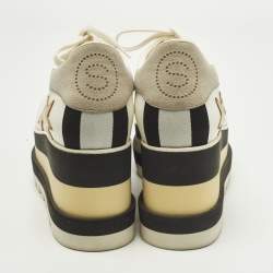 مملوكة مسبقًا حذاء رياضي ستيلا ماكارتني ديربي منصة ستار إيلز جلد صناعي أبيض مقاس 39