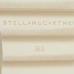 Pre Owned Stella McCartney Elyse Size 36.5 Black Woven Raffia Lace Up Platform Sandals