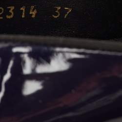 مملوكة مسبقًا Stella McCartney Binx Star Size 37 Navy Blue Faux Patent Leather Platform Slip On Sneakers