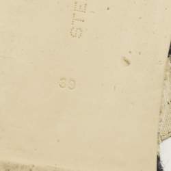 مملوكة مسبقًا صندل إسبادريل ستيلا مكارتني كانفاس بيج / أزرق كحلي مقدمة مفتوحة نعل سميك مقاس 39