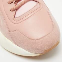 Pre Owned Stella McCartney Eclypse Size 36 Pink Faux Leather and Suede Low Top Sneakers