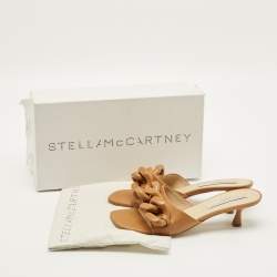 Pre Owned صندل ستيلّا مكارتني سلسلة الرابط جلد بني مقاس 40