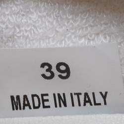 Pre Owned حذاء رياضي ستيلا مكارتني إيكلبس سويدي صناعي وجلد صناعي أبيض عنق منخفض مقاس 39