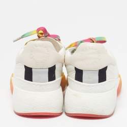 Pre Owned حذاء رياضي ستيلا مكارتني إيكلبس سويد ي صناعي وجلد صناعي أبيض عنق منخفض مقاس 39