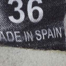 مملوكة مسبقًا حذاء رياضي ستيلّا مكارتني إكليبس دانتيل جلد صناعي وزائف شامواه أبيض مقاس 38