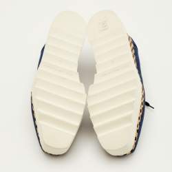 مملوكة مسبقًا Stella McCartney Elyse Size 39 Navy Blue Denim Platform Derby Sneakers