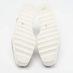 مملوكة مسبقًا حذاء رياضي ستيلّا مكارتني إيلس جلد صناعي رمادي معدني منصة ديربي مقاس 35.5