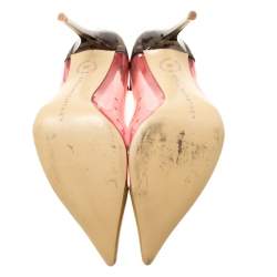 Pre Owned Stella McCartney Multicolor Patent Faux Leather and PVC Pointed Toe Pumps Size 36