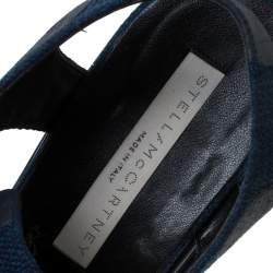 مملوكة مسبقًا حذاء دربي ستيلا ماكرتني قصة اليس كانفاس أزرق مقاس 40