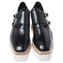 Pre Owned حذاء رياضي ستيلا ماكرتني دربي نعل سميك إبزيم Elyse جلد صناعي أسود مقاس 40