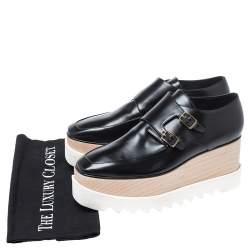 Pre Owned حذاء رياضي ستيلا ماكرتني دربي نعل سميك إبزيم Elyse جلد صناعي أسود مقاس 40