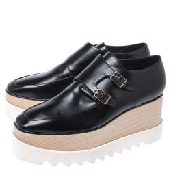 Pre Owned حذاء رياضي ستيلا ماكرتني دربي نعل سميك إبزيم Elyse جلد صناعي أسود مقاس 40