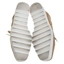 مملوكة مسبقًا حذاء ستيلا ماكرتني ديربي أربطة نعل سميك ايليز ستار جلد صناعي بيج مقاس 36.5