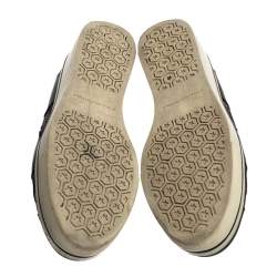 Pre Owned حذاء  رياضي ستيلا مكارتني سليب أون بينكس جلد صناعي أسود ونقش الثعبان متعدد الألوان نعل سميك مقاس 38