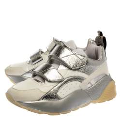 مملوكة مسبقًا Stella McCartney White Faux Leather Eclypse Sneakers Size 40