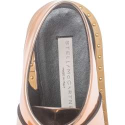 مملوكة مسبقًا Stella McCartney Metallic Rose Gold Patent Leather Slingback  Mule Sandals Size 36