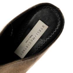 Pre Owned صندل سلايد ستيلا مكارتني فانيسا جلد  صناعي ذهبي مقاس 36