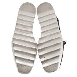 Pre Owned Stella McCartney Black Faux Leather Elyse Platform Sneakers Size 37