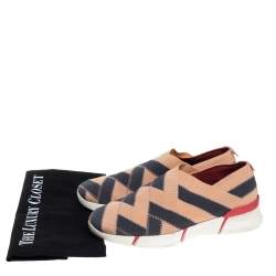 Pre Owned حذاء رياضي ستيلا مكارتني سليب أون مطاط رصاصي و بيج مقاس 39