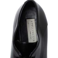 مملوكة مسبقًا حذاء رياضي ديربي ستيلا مكارتني ايليسي نعل سميك جلد صناعي أسود نعل سميك مقاس 36