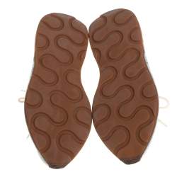 Pre Owned Stella McCartney White/Beige Faux Leather And Suede Eclypse Chunky Sneakers Size 39