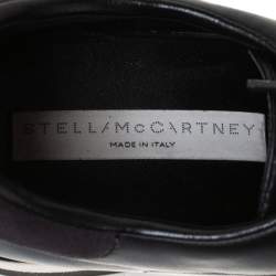 مملوكة مسبقًا Stella McCartney Black Faux Leather Elyse Platform Derby Sneakers Size 40