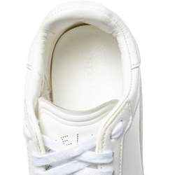 Pre Owned Stella McCartney White Faux Leather Lace Up Sneakers Size 37
