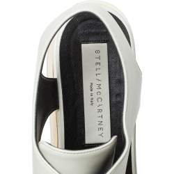 مملوكة مسبقًا Stella McCartney White Leather Elyse Cutout Platform Derby Size 37