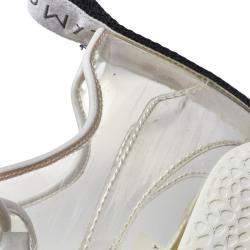 Pre Owned Stella McCartney White PVC And Leather Eclypse Sneakers Size 39