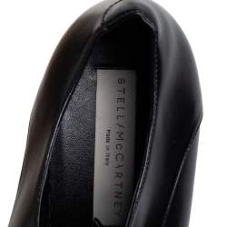 Pre Owned Stella McCartney Black Faux Leather Elyse Platform Derby Size 35.5