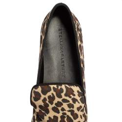 Pre Owned حذاء رياضي ستيلا مكارتني كانفاس بيج نقشة الفهد نعل سميك سليب أون مقاس 40