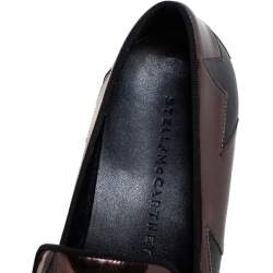 مملوكة مسبقًا حذاء رياضي ستيلا ماكرتني سليب أون نعل سميك بينكس ستار جلد صناعي برونزي ميتالك مقاس 40