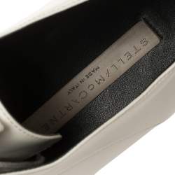 Pre Owned Stella McCartney White Faux Leather Elyse Platforms Sneakers Size 38