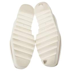 Pre Owned Stella McCartney White Faux Leather Elyse Platforms Sneakers Size 38