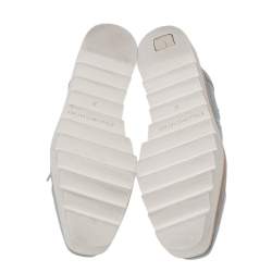 Pre Owned Stella McCartney Blue Denim Fabric Elyse Platform Derby Size 39