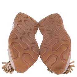 Pre Owned Stella McCartney Pink Faux Leather Loafer Sneaker Size 36