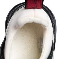 Pre Owned Stella McCartney Multicolor Leopard Print Faux Suede and Fabric Eclypse Low Top Sneakers Size 38