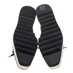 مملوكة مسبقًا حذاء رياضي ديربي ستيلا مكارتني إيلسي جلد صناعي أسود نعل سميك مقاس 37.5