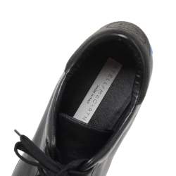 مملوكة مسبقًا حذاء رياضي ديربي ستيلا مكارتني إيلسي جلد صناعي أسود نعل سميك مقاس 37.5