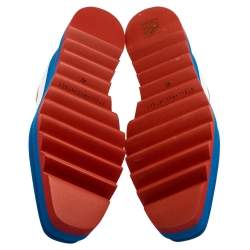 Pre Owned Stella McCartney White Faux Leather Elyse Platform Slip On Sneakers Size 40