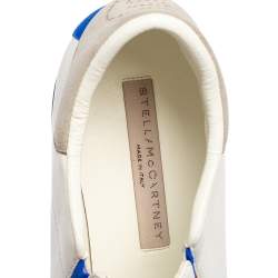 Pre Owned Stella McCartney White Faux Leather Elyse Platform Slip On Sneakers Size 40